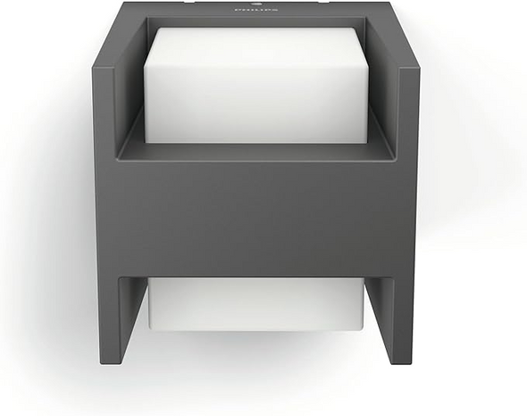 Philips Arbour LED Outdoor Wall Light Up Down Modern Lantern Anthracite Grey