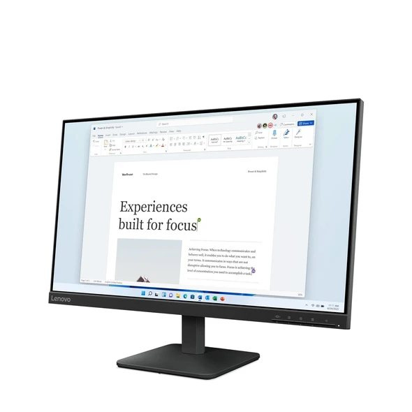 Lenovo L24-4e 23.8" FHD IPS Monitor 100Hz 4ms HDMI VGA Borderless VESA Mount – image 2