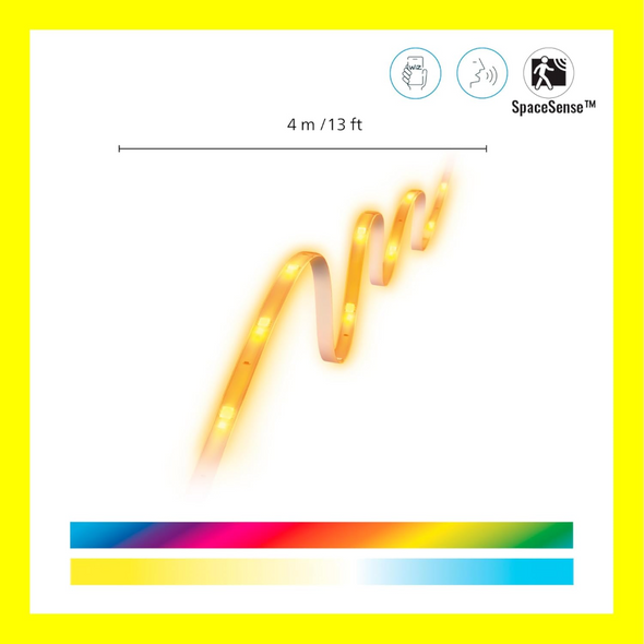 WiZ 4m Smart Wi-Fi LED Light Strip Starter Kit (RGB & White) WiZ 4m Smart Wi-Fi LED Light Strip Starter Kit (RGB & White)