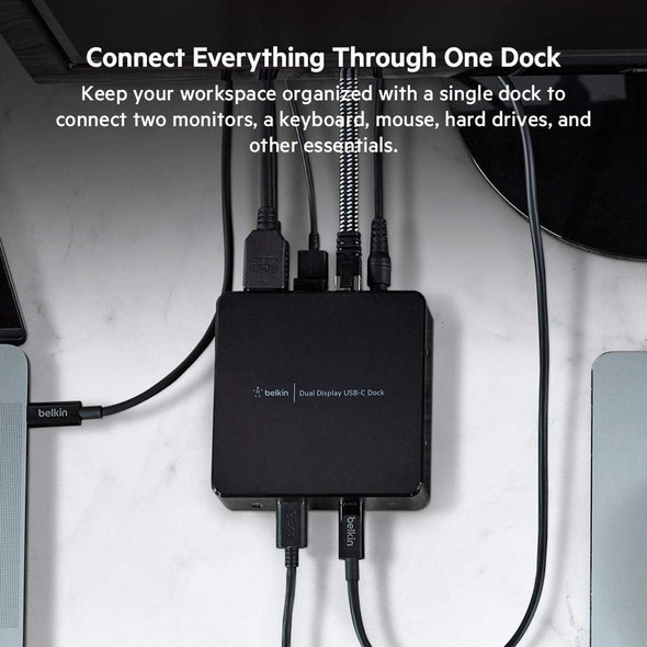 Belkin INC002VFBK USB-C to 2xHDMI 1xRJ-45 3xUSB-A Docking Station Belkin INC002VFBK USB-C to 2xHDMI 1xRJ-45 3xUSB-A Docking Station