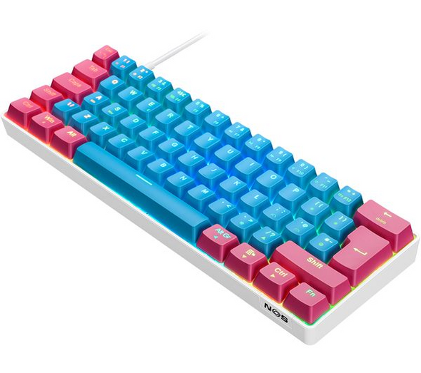 NOS C-450 Mini Pro Mechanical Gaming Keyboard RGB USB PC Mac - Lollipop NOS C-450 Mini Pro Mechanical Gaming Keyboard RGB USB PC Mac - Lollipop