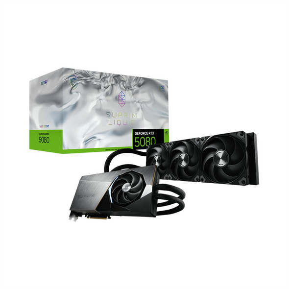 MSI RTX 5080 SUPRIM LIQUID SOC 16GB GDDR7 Liquid Cooled Graphics Card OC MSI RTX 5080 SUPRIM LIQUID SOC 16GB GDDR7 Liquid Cooled Graphics Card OC