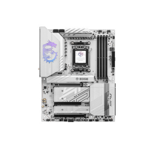 MSI MPG B850 EDGE TI WIFI Motherboard AM5 ATX DDR5 PCIe 5.0 Wi-Fi 7 - White