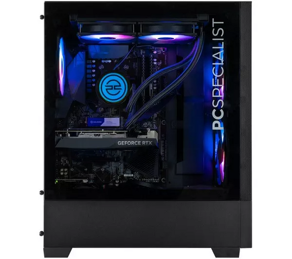 PCSPECIALIST Flux 300 Gaming PC RTX 4060Ti AMD Ryzen 7 5700X 16GB 1TB Windows 11