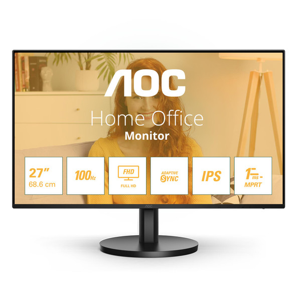 AOC 27" 100Hz FHD IPS Monitor 1ms MPRT VGA HDMI VESA Mount Black