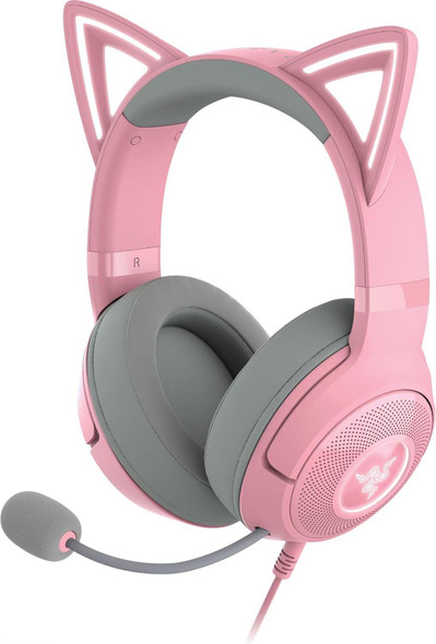 Razer Kraken Kitty V2 Wired RGB Headset with Kitty Ears Quartz Pink