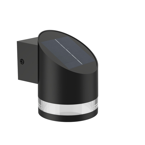 Philips Fyve Solar Powered Outdoor Wall Light LED Black Dusk to Dawn