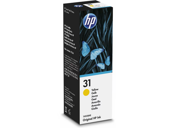 HP 31 Yellow Original Ink Bottle 70ml High Yield 8,000 Pages for Smart Tank