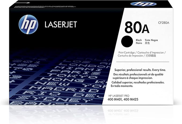 HP 80A Black LaserJet Toner Cartridge CF280A Original
