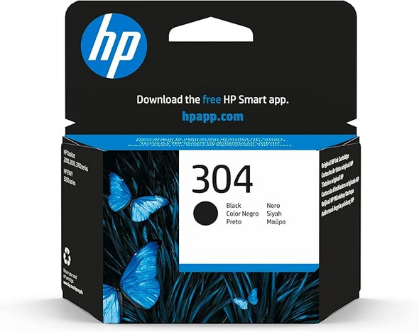 HP 304 Black Ink Cartridge N9K06AE Original