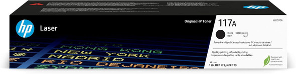 HP W2070A 117A Original Laser Toner Cartridge - Black - Single Pack, Standard