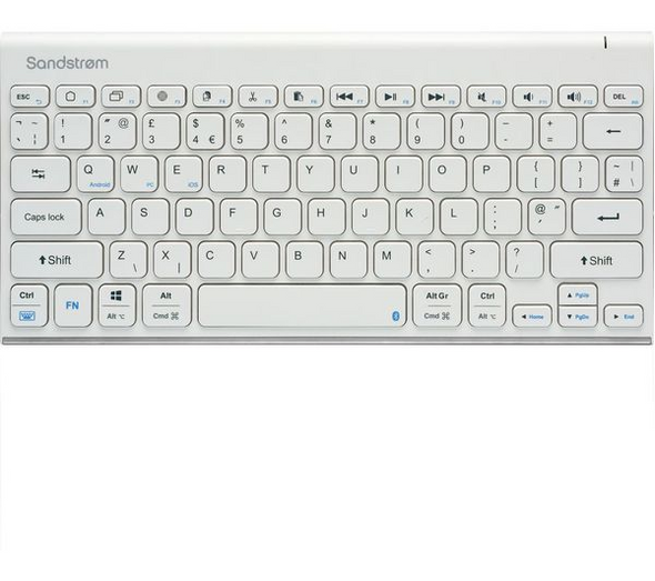 Sandstrom Wireless Bluetooth Keyboard Slim Quiet Multi-Device PC Mac