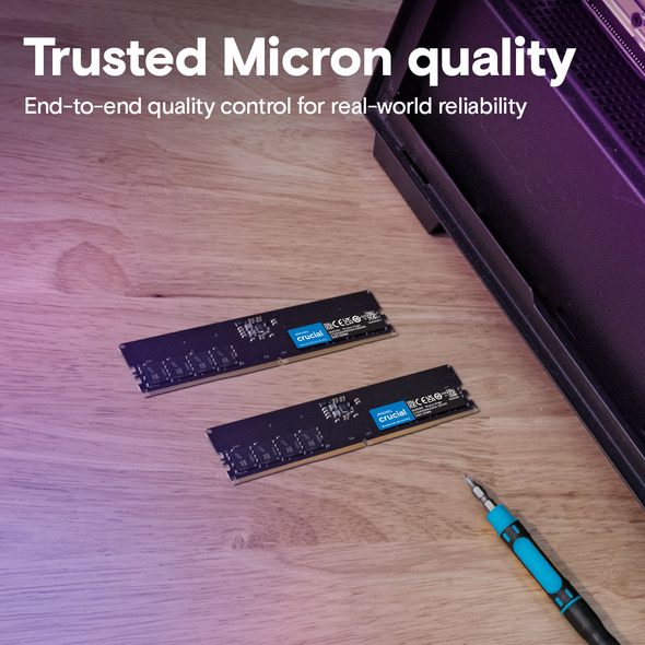 Crucial 64GB Kit (2x32GB) DDR5 5600MHz CL46 Desktop Memory RAM UDIMM – image 2