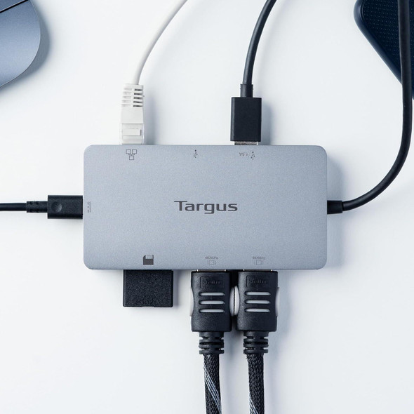 Targus USB-C Dual HDMI 4K Docking Station 100W PD Pass-Thru DOCK423EU Silver – image 2