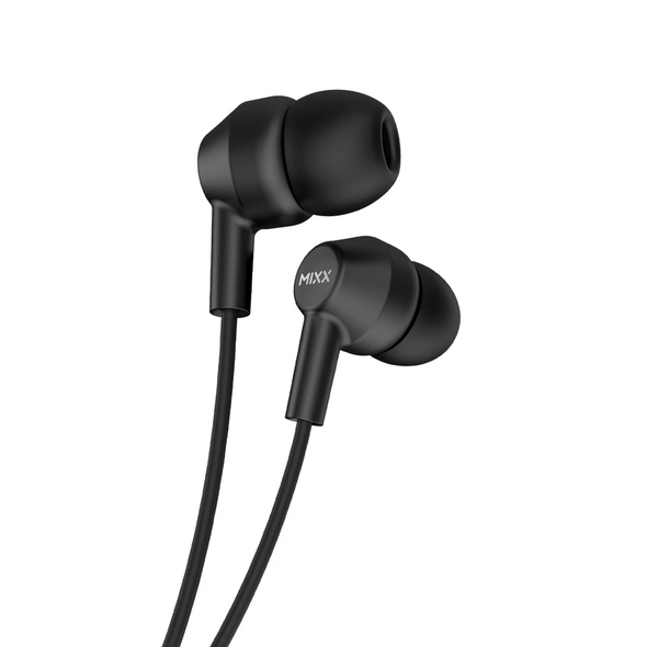 MIXX G# eBuds Wired In-Ear Earphones 3.5mm Jack Headphones with Mic Black
