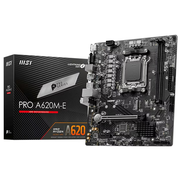 MSI PRO A620M-E AMD AM5 Micro-ATX Motherboard DDR5 PCIe 4.0 M.2