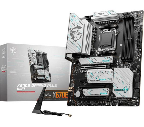 MSI X670E GAMING PLUS WIFI AMD Ryzen AM5 ATX Motherboard - DDR5 PCIe 5.0