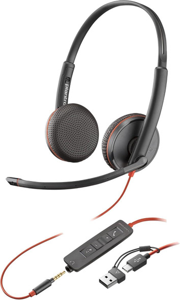 Poly Blackwire 3225 Stereo USB-C/A Wired Headset