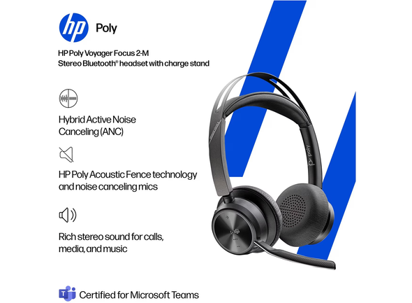 Poly Voyager Focus 2-M Office Bluetooth Headset - USB-A – image 2