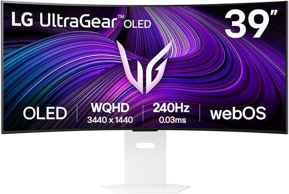 LG UltraGear 39GX90SA-W 39" Curved OLED WQHD 240Hz 0.03ms Smart Gaming Monitor