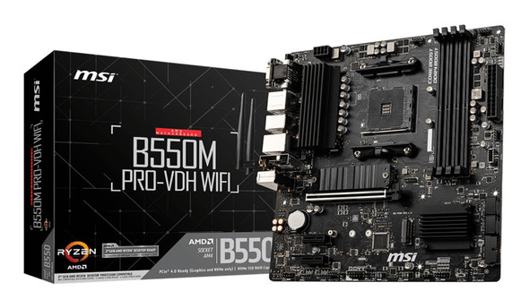 MSI B550M PRO-VDH WIFI AMD AM4 Micro-ATX DDR4 Motherboard