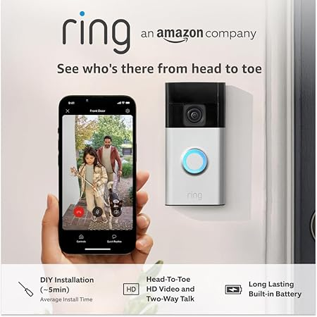 Ring Battery Video Doorbell 2nd Gen Satin Nickel