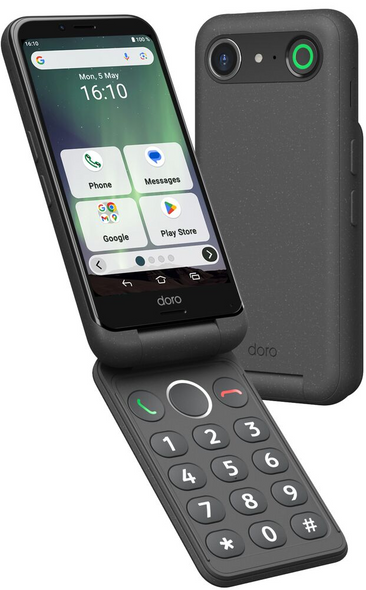 Doro Aurora A20 4G 64GB Folding Android Graphite Smartphone
