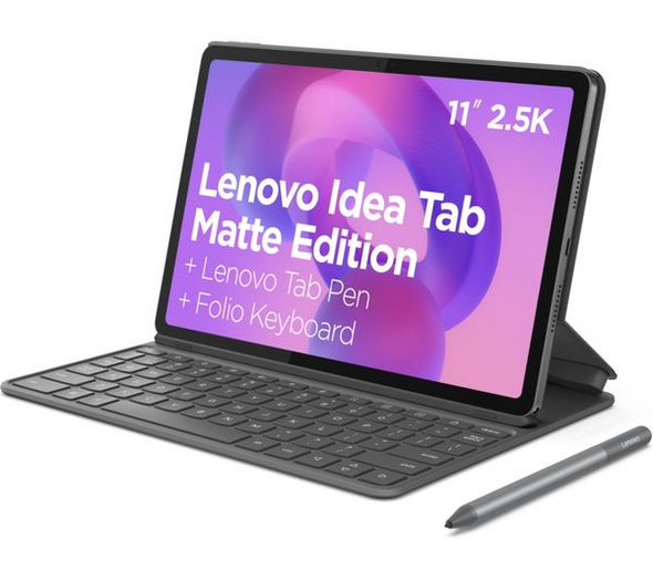 Lenovo Idea Tab 11" 128GB WiFi Tablet Luna Grey With Keyboard & Pen