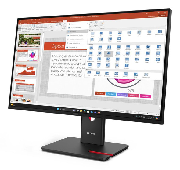 Lenovo ThinkVision T27-40 27" IPS FHD 120Hz Business Monitor Black