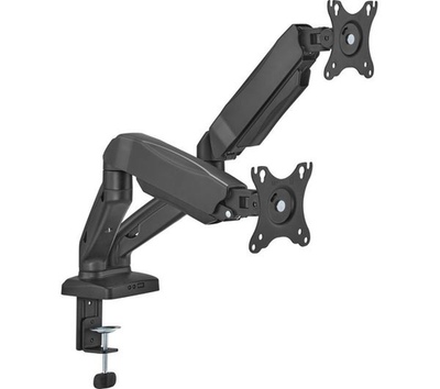 Essentials Dual Monitor Articulating Desk Mount Arm Black