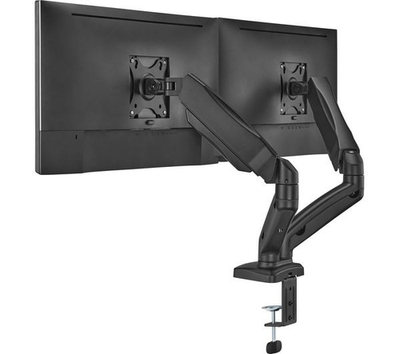 Essentials Dual Monitor Articulating Desk Mount Arm Black