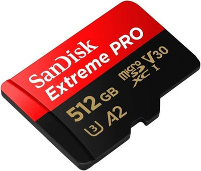 SanDisk Extreme PRO 512GB microSDXC UHS-I Card A2 V30 200MB/s 4K UHD
