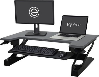 Ergotron WorkFit-T Sit-Stand Desktop Workstation Converter Black 33-397-085