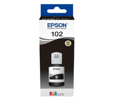 Original Epson 102 EcoTank Genuine Black Pigment Ink Bottle 127ml