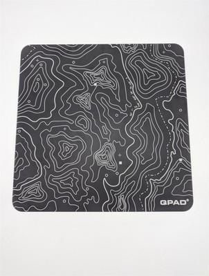 QPAD Obsidian Glass Superglide Gaming Mouse Mat Large Black & White