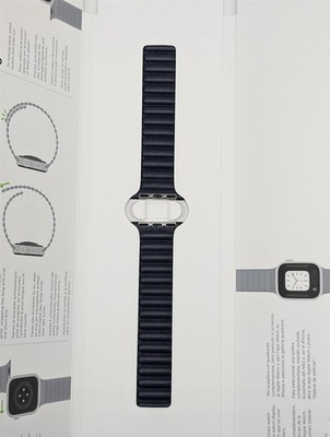 Apple Watch Leather Link S/M Band - 38mm, 40mm, 41mm, Ink
