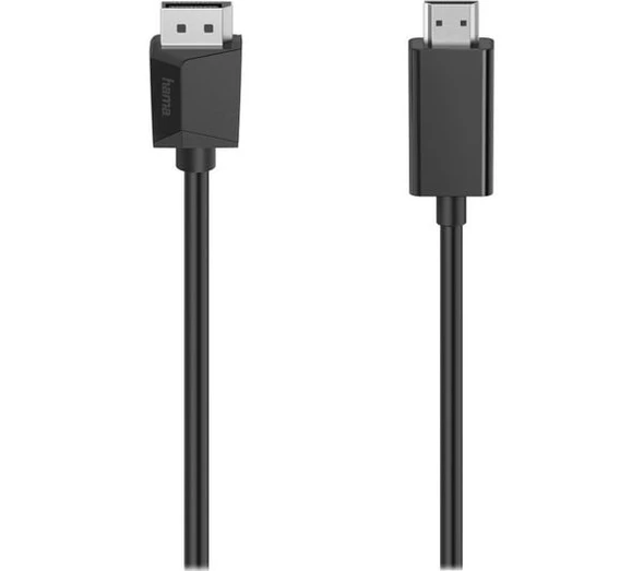 Hama 4K DisplayPort to HDMI Cable 1.5m Adapter Lead Black
