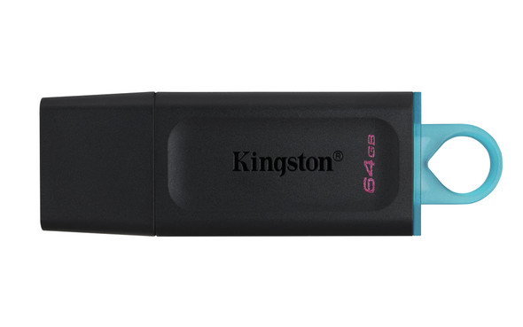 Kingston DataTraveler Exodia 64GB USB 3.2 Gen 1 Flash Drive - Black/Turquoise
