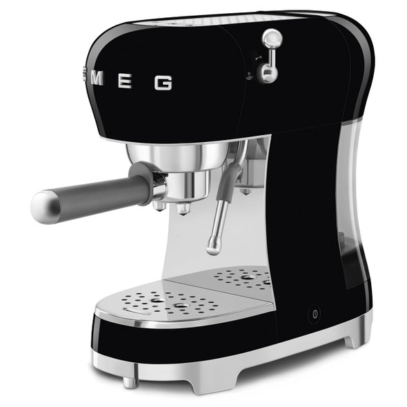 Smeg ECF02 Espresso Coffee Machine - Black 15 Bar Pump Italian Design