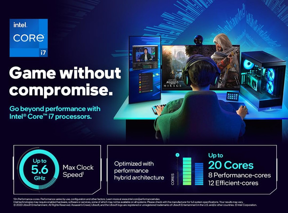 Intel Core i7-14700K Desktop Processor 20 Core 5.6GHz LGA1700 Gaming PC CPU