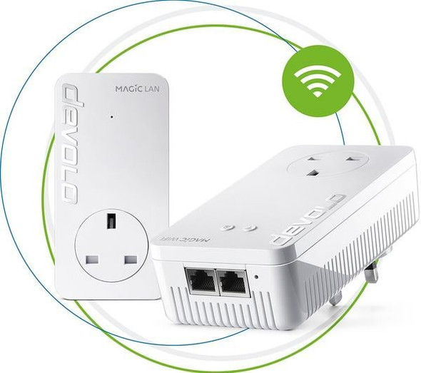 Devolo Magic 2 WiFi next Powerline Adapter Starter Kit 2400Mbps 