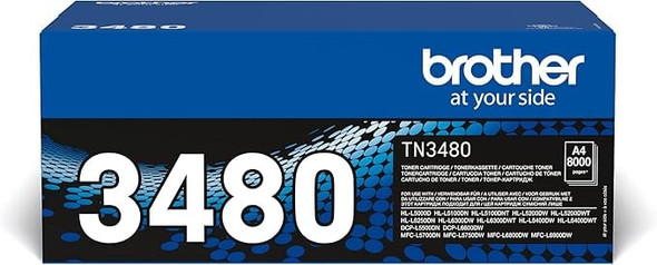Genuine Brother TN3480 High Yield Black Toner Cartridge 8K Yield