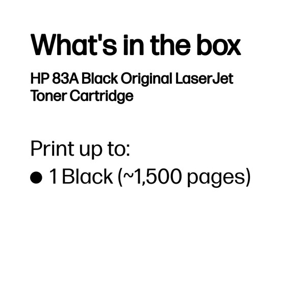 HP 83A Black Original LaserJet Toner Cartridge CF283A for LaserJet Pro M127 M201