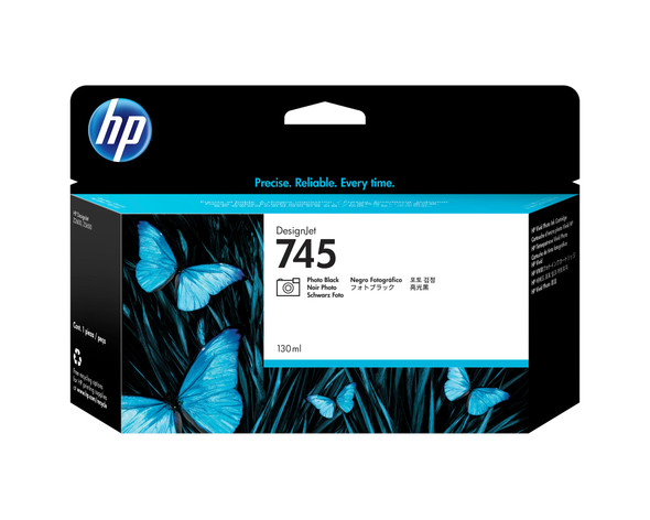 HP 745 130ml Photo Black Ink Cartridge Original DesignJet Z2600 Z5600 Printer