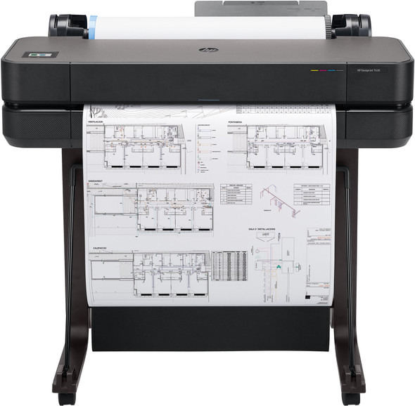 HP DesignJet T630 24-in Plotter Large Format A1 Wireless Printer Stand Included
