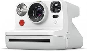 Polaroid Now Instant Camera White Analog i-Type 600 Film Autofocus Self-Timer
