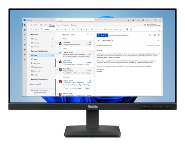 Lenovo ThinkVision S24-4e 23.8" Full HD IPS Monitor 100Hz HDMI VGA PC Laptop