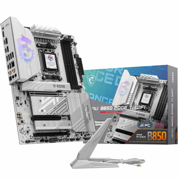 MSI MPG B850 EDGE TI WIFI AM5 ATX Motherboard DDR5 PCIe 5.0 Wi-Fi 7 AMD Ryzen