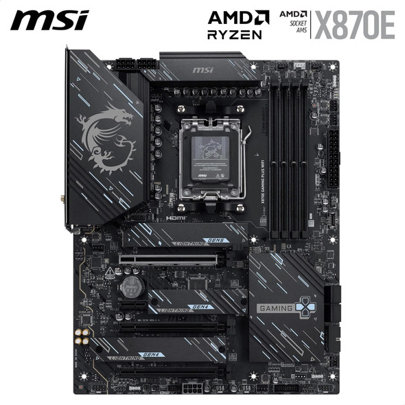MSI X870E GAMING PLUS WIFI AM5 ATX Motherboard DDR5 PCIe 5.0 