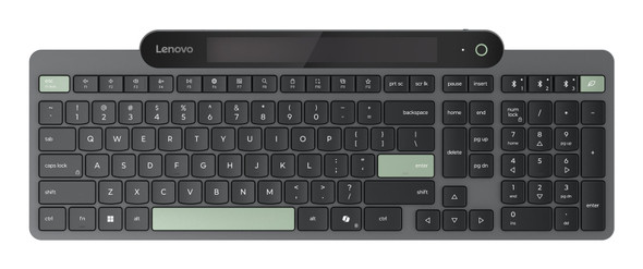Lenovo Self-Charging Bluetooth Wireless Keyboard UK Layout Multi-Device PC Mac